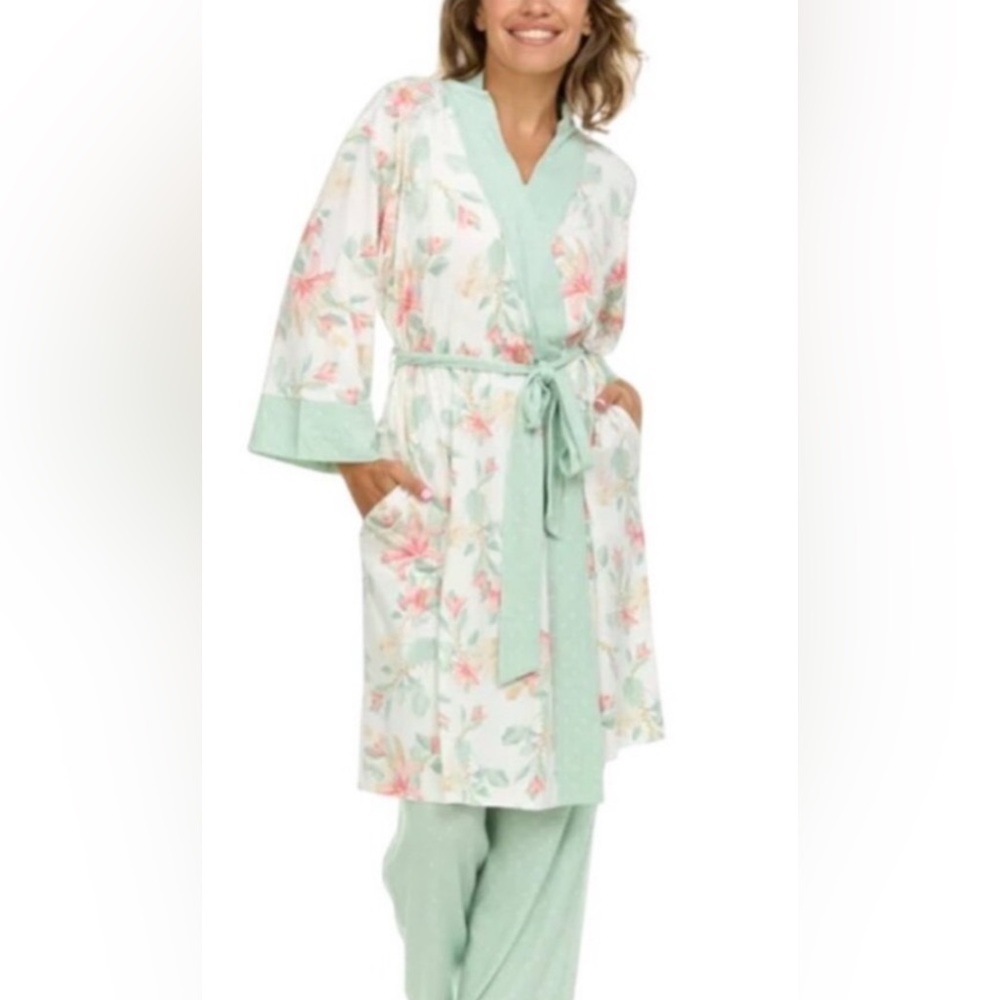 Flora Nikrooz Mint Floral Women's Robe